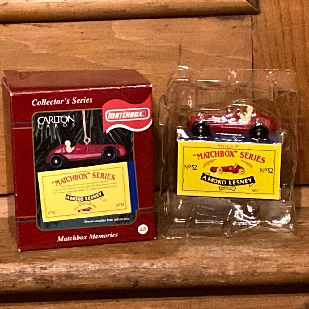 “Matchbox” Series A Moko Lesney#52 Race Car Carlton Christmas Ornament NIB 🎄